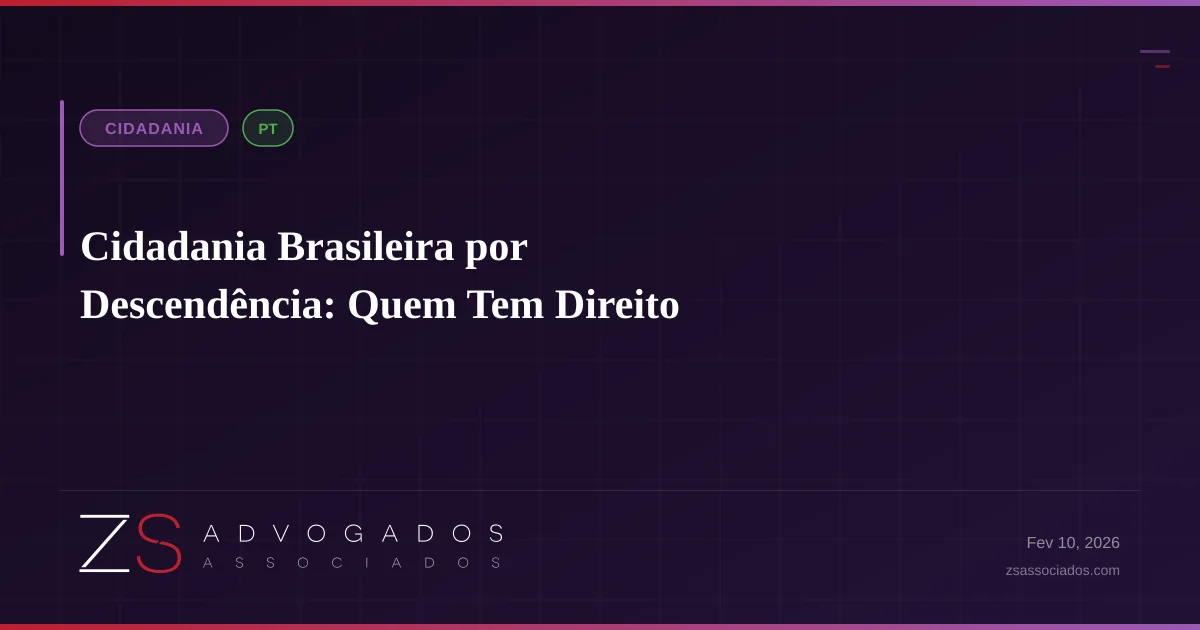 Árvore genealógica mostrando descendência brasileira