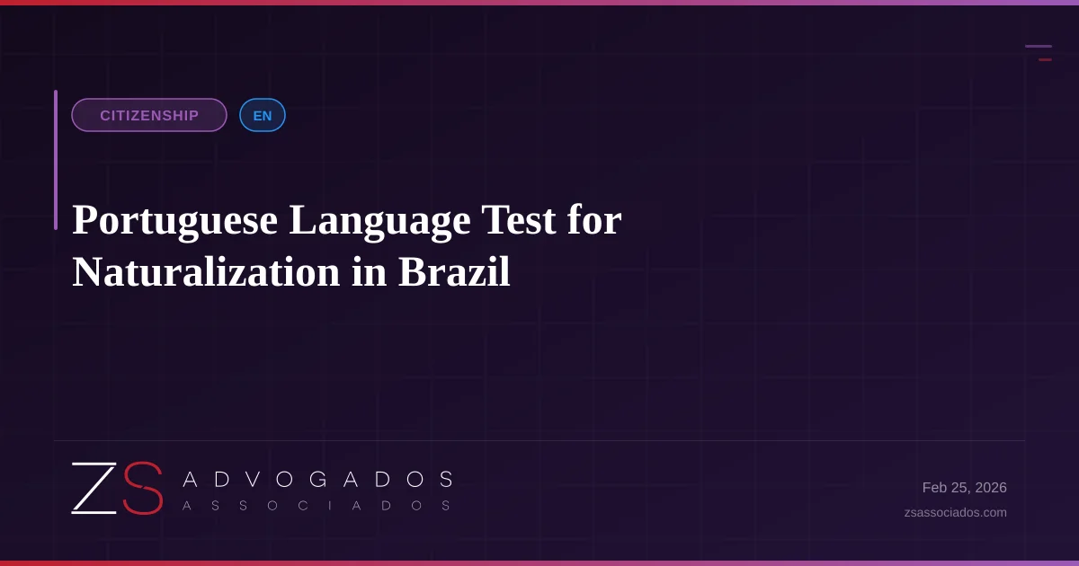 Illustration about Portuguese Language Test for Naturalization in Brazil