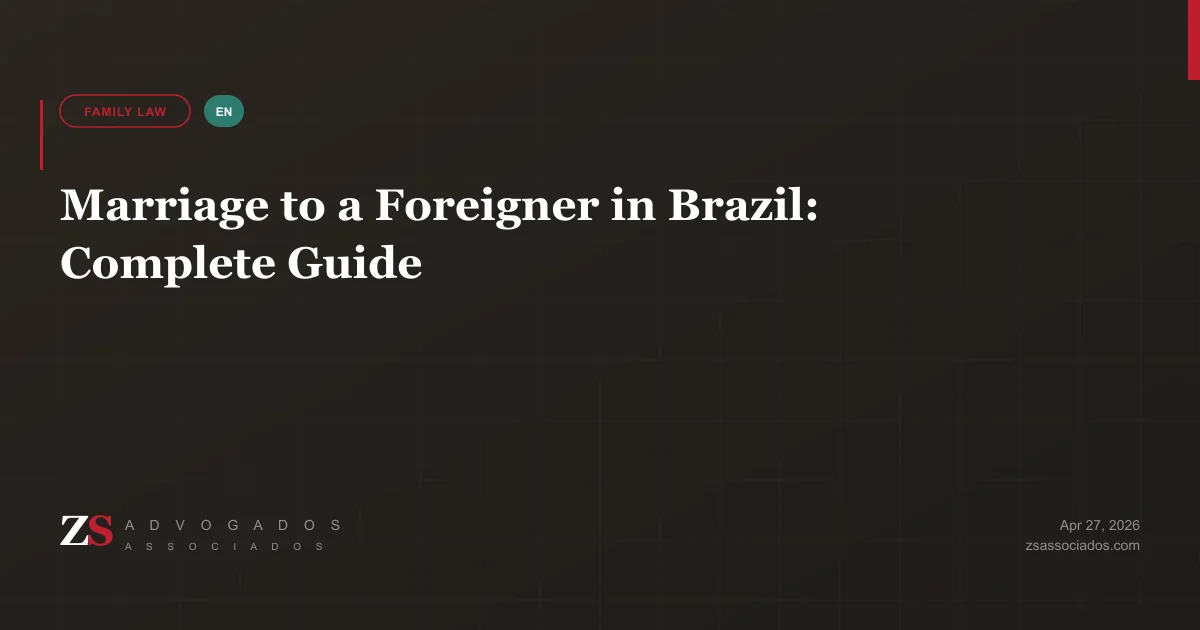 Illustration about marriage to a foreigner in Brazil