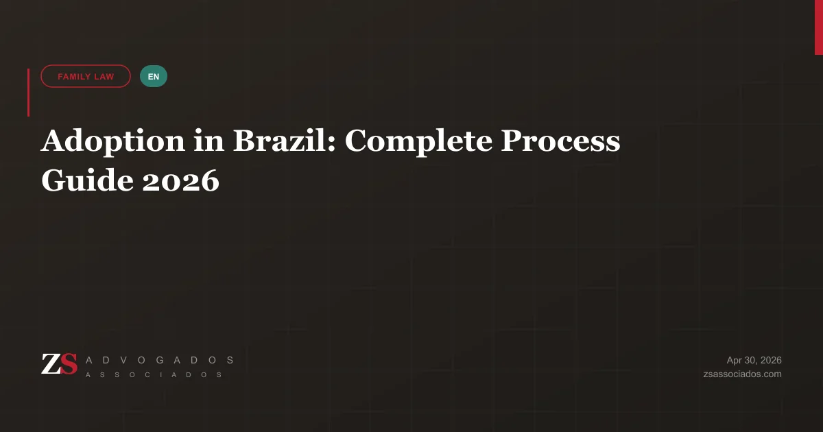 Illustration about the adoption process in Brazil