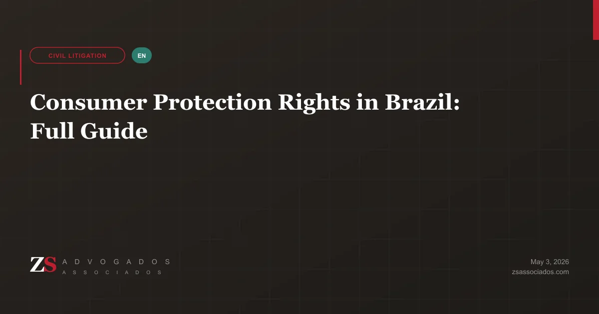 Illustration about consumer protection rights in Brazil