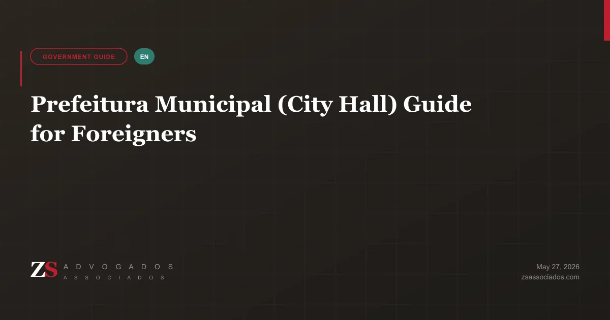 Illustration about the Prefeitura Municipal city hall in Brazil for foreigners